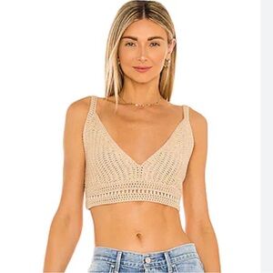 Vince Crocheted Crop Bra Top Size Large